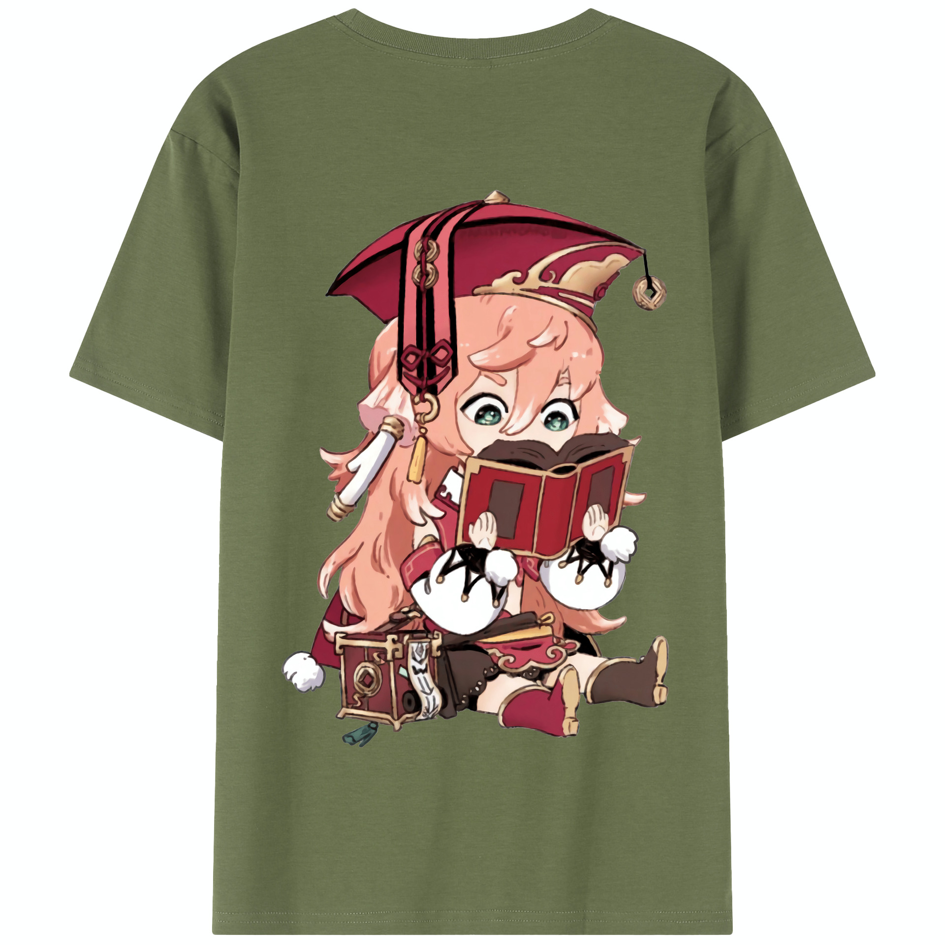 げんし神 ヤンフェイ genshin Yanfei 綿100％半袖Tシャツ（背面プリント）